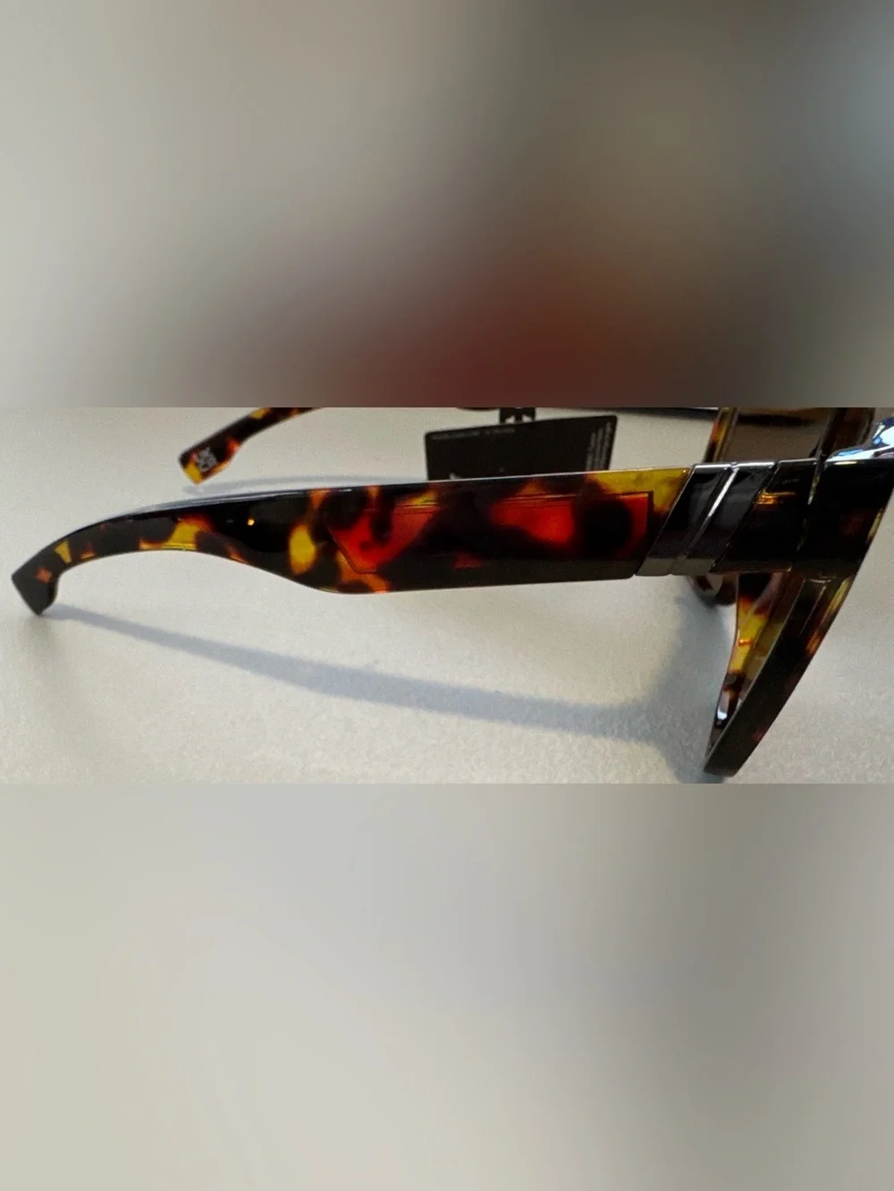 True Religion Tortoise shell brown frames Shield oversized Sunglasses
